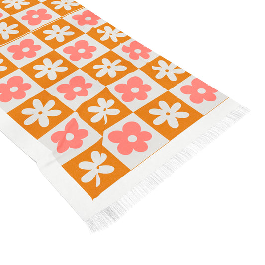 Floral Pattern Light Scarf, Summer Accessory, Lightweight Shawl, Boho Chic Scarf, Gifts for Her, Spring Fashion