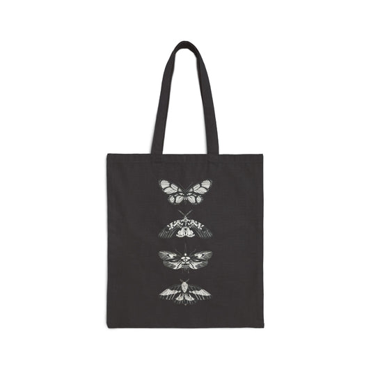 Elegant Butterfly Design Cotton Canvas Tote Bag, Eco-Friendly Shopping Bag, Minimalist Tote, Gift for Nature Lovers, Reusable Grocery Tote