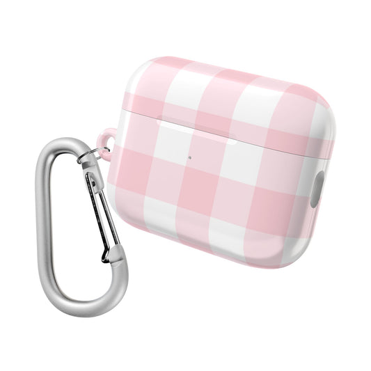 Pink Gingham AirPod Case - Cute, Stylish, Durable, Perfect Gift for Teens, Trendy Accessory, Everyday Use