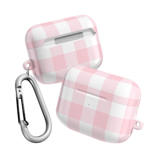 Pink Gingham AirPod Case - Cute, Stylish, Durable, Perfect Gift for Teens, Trendy Accessory, Everyday Use