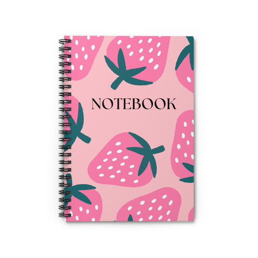 Cute Strawberry Spiral Notebook - Perfect for School, Journaling, Gifts, Summer Vibes, and Creative Writing