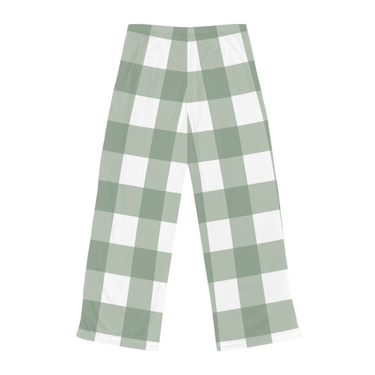 Women's Cozy Checkered Pajama Pants, AOP Trousers for Relaxation, Sleepwear, Gifts for Her, Lounge Pants, Holiday Comfort