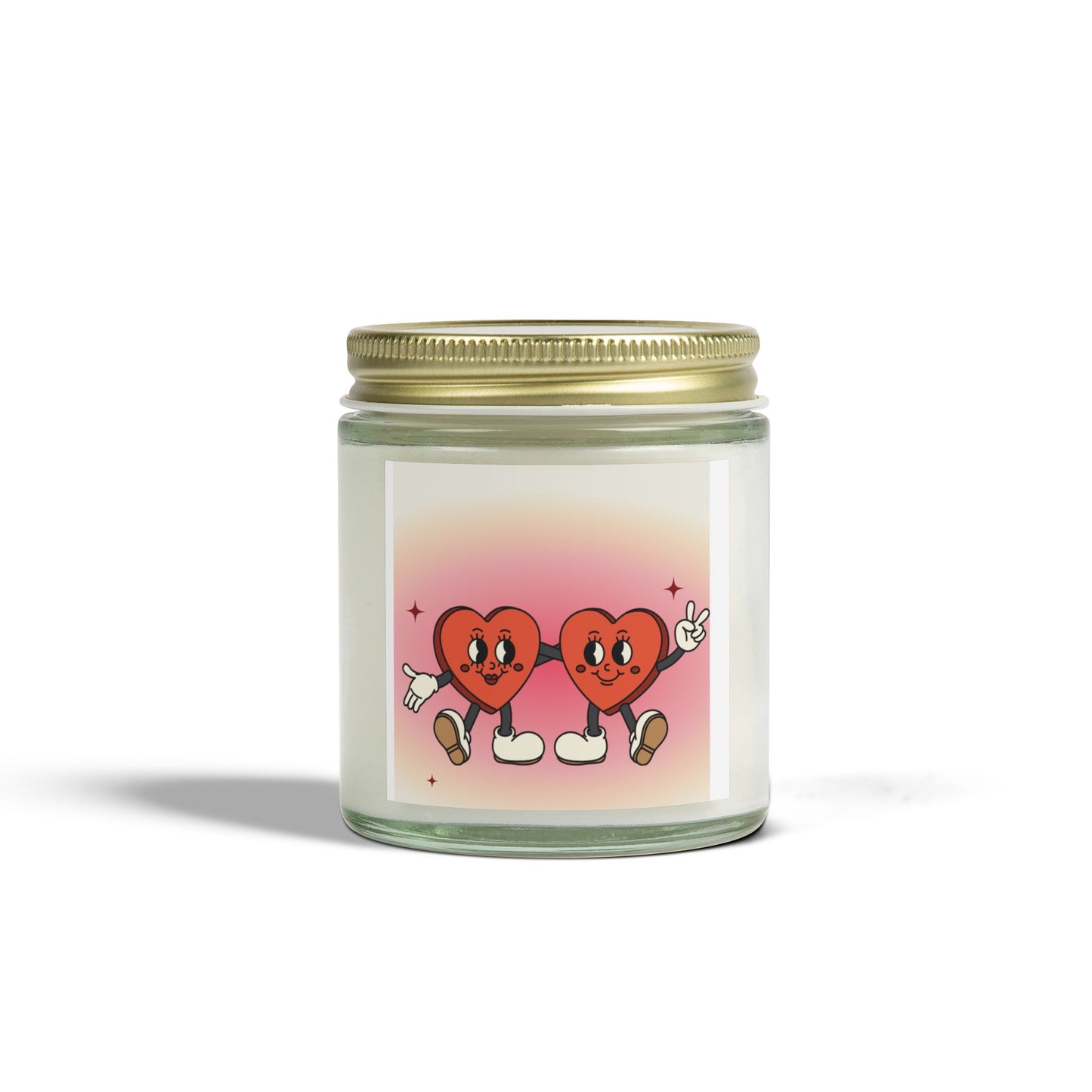 Heartwarming Scented Candles, Coconut Apricot Wax, Cute Gift for Valentine's Day, Home Decor, Aromatherapy, Cozy Vibe