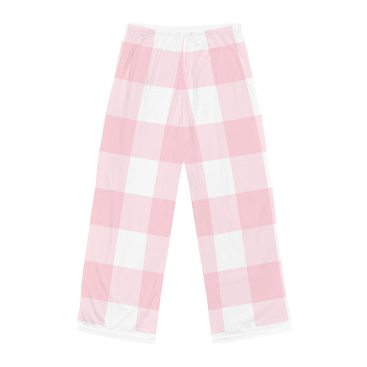 Cozy Pink Checkered Women's Pajama Pants | Relaxing Loungewear for Home, Casual Sleepwear, Great for Gifting!