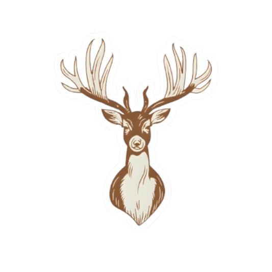 Rustic Deer Kiss-Cut Stickers | Nature Lover Decals, Laptop Stickers, Gifts for Hunters, Aesthetic Wall Decor, Woodland Art