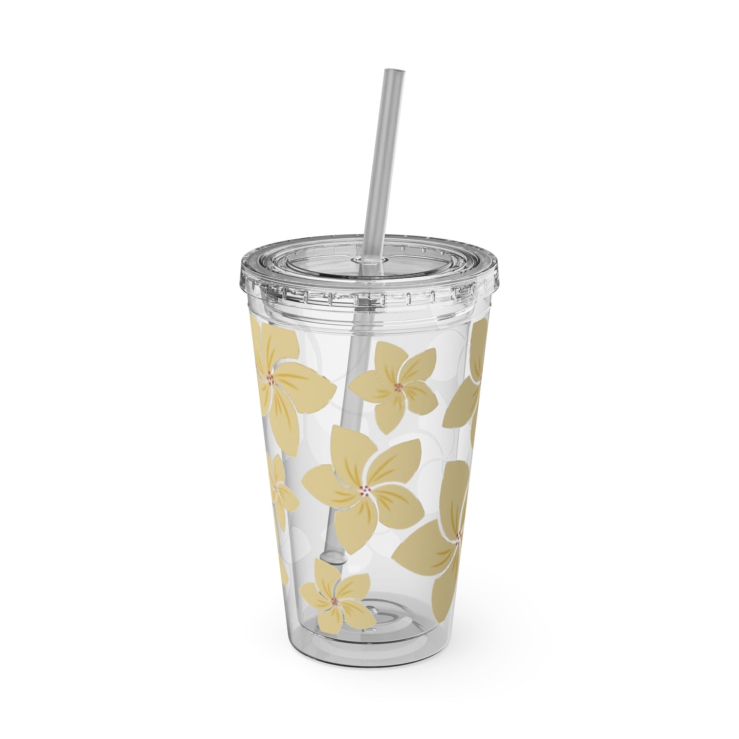 Sunsplash Floral Tumbler, Summer Travel Mug, Insulated Drink Cup, Perfect for Outdoor Events, Gift for Her