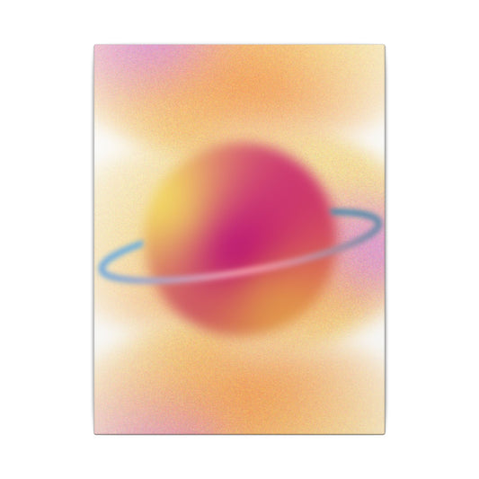 Abstract Planet Art Canvas, Space Wall Decor, Colorful Home Aesthetic, Modern Artwork for Living Room/Office, Gift Idea for Space Lovers