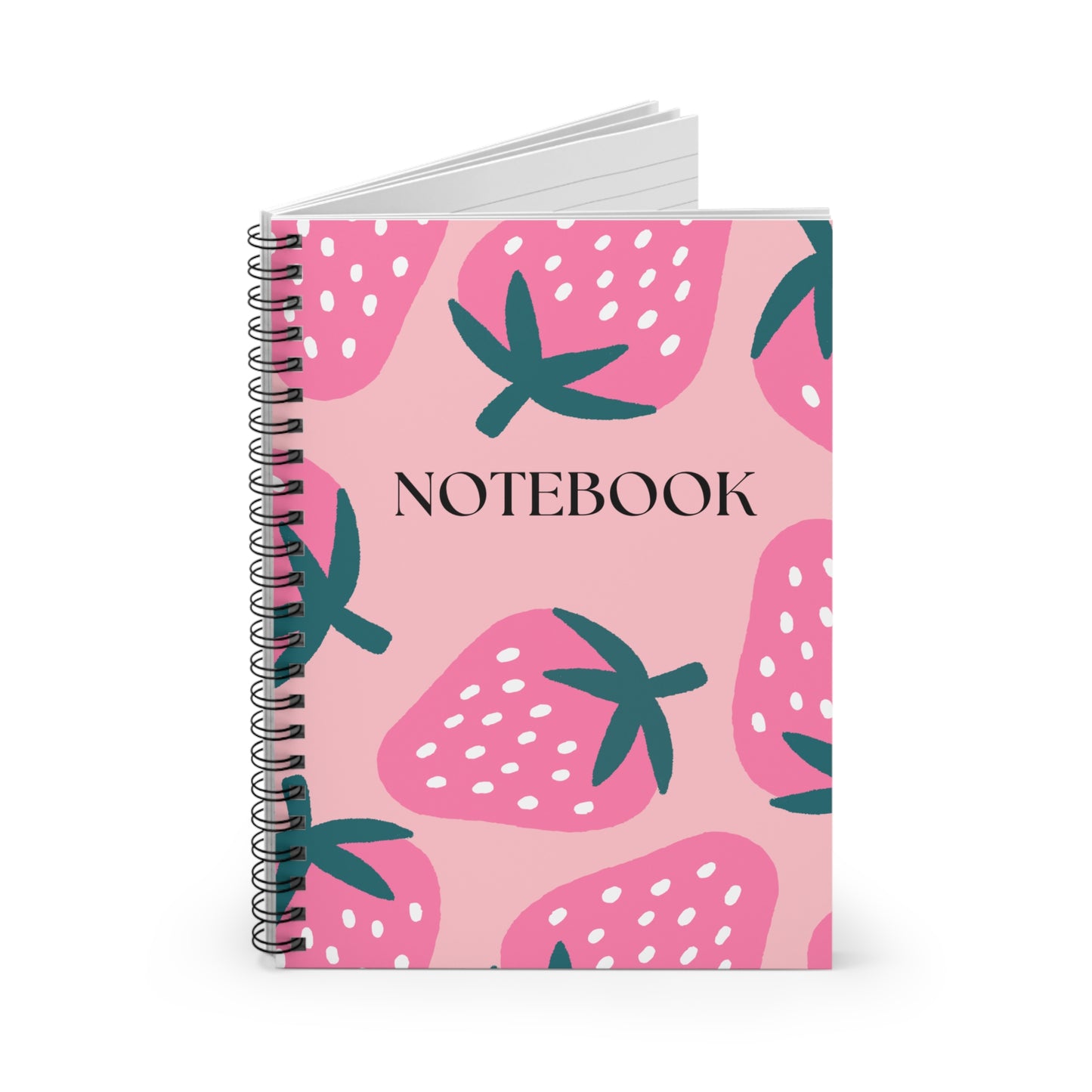Cute Strawberry Spiral Notebook - Perfect for School, Journaling, Gifts, Summer Vibes, and Creative Writing