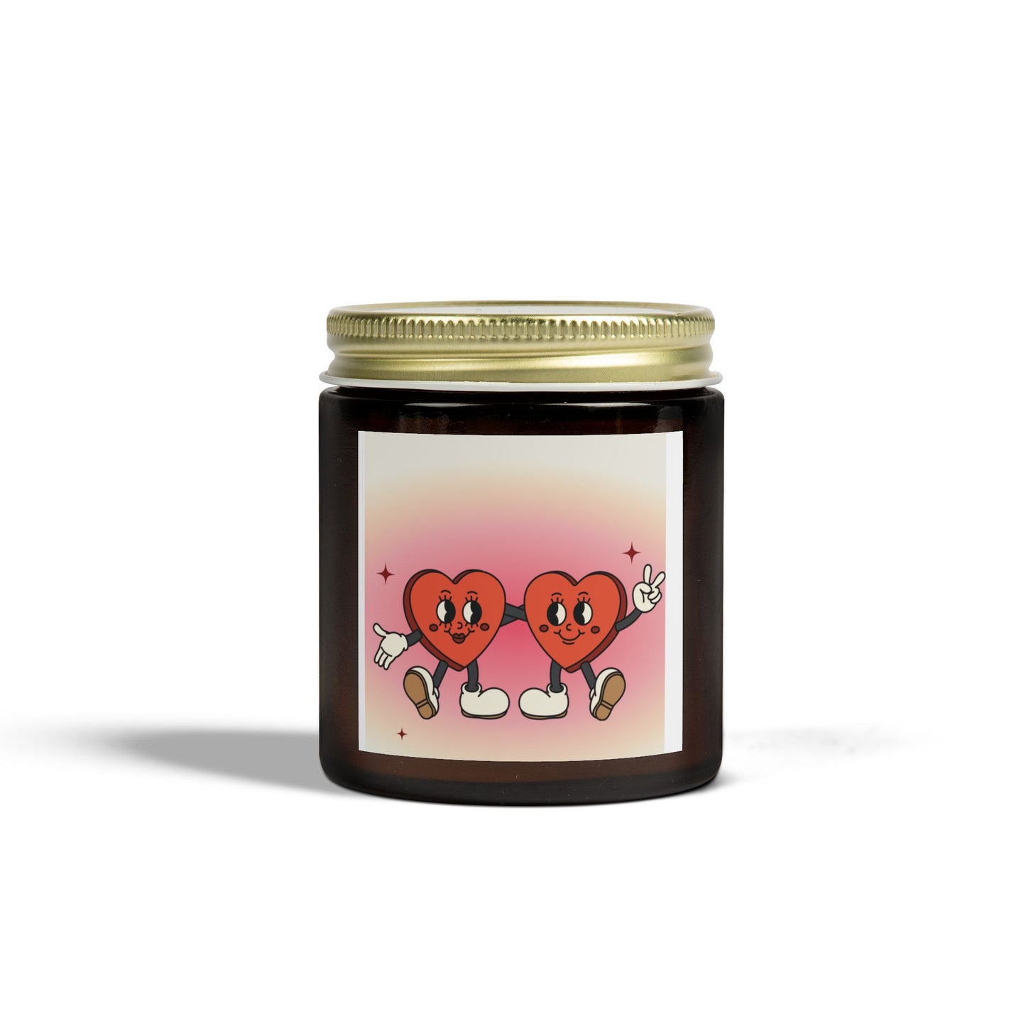 Heartwarming Scented Candles, Coconut Apricot Wax, Cute Gift for Valentine's Day, Home Decor, Aromatherapy, Cozy Vibe