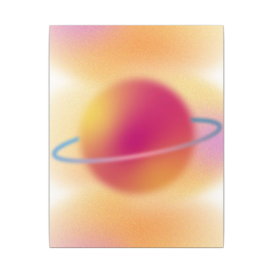Abstract Planet Art Canvas, Space Wall Decor, Colorful Home Aesthetic, Modern Artwork for Living Room/Office, Gift Idea for Space Lovers