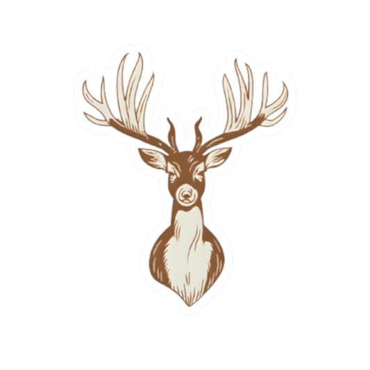 Rustic Deer Kiss-Cut Stickers | Nature Lover Decals, Laptop Stickers, Gifts for Hunters, Aesthetic Wall Decor, Woodland Art