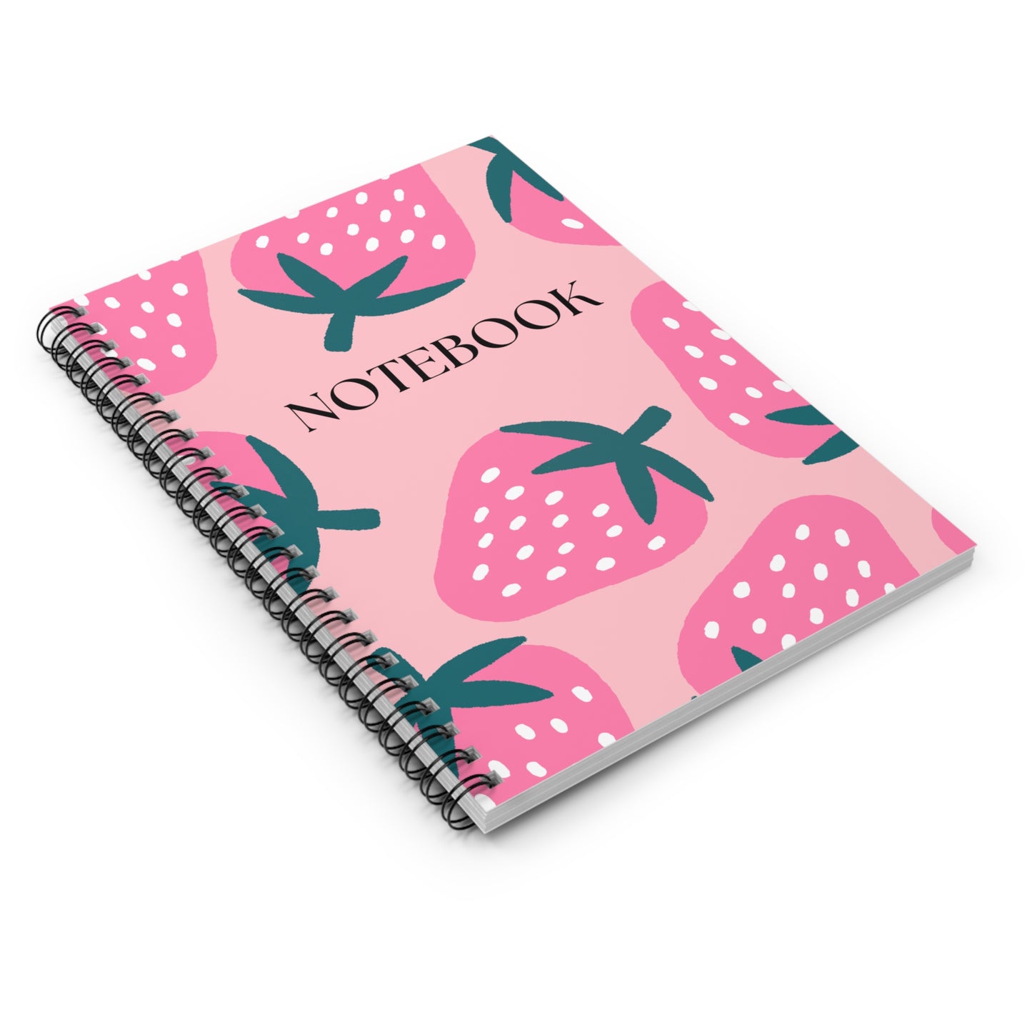Cute Strawberry Spiral Notebook - Perfect for School, Journaling, Gifts, Summer Vibes, and Creative Writing